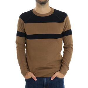 MAGLIA BICOLOR CAMMELLO
